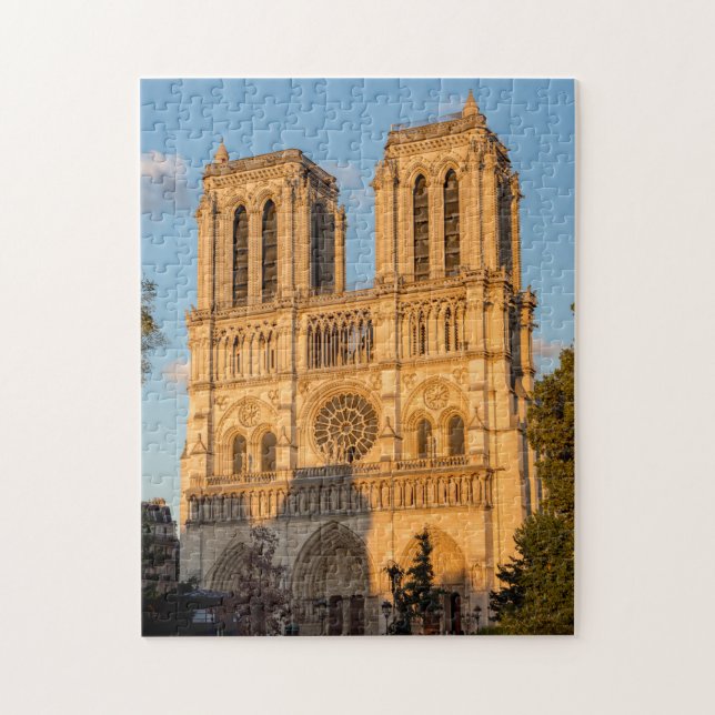 Notre Dame de Paris at Golden Hour - Paris, France Jigsaw Puzzle (Vertical)