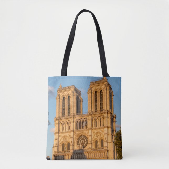 Notre Dame de Paris at Golden Hour - Paris, France Tote Bag (Front)