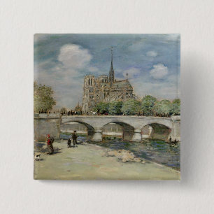 Notre Dame de Paris, c.1900 15 Cm Square Badge