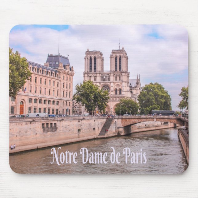 Notre Dame de Paris France Catholic cathedral Mouse Mat (Front)