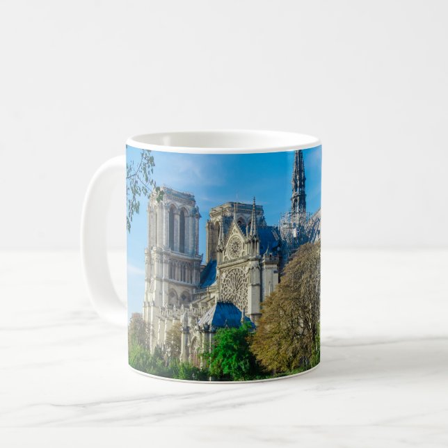 Notre Dame de Paris in France Coffee Mug (Front Left)