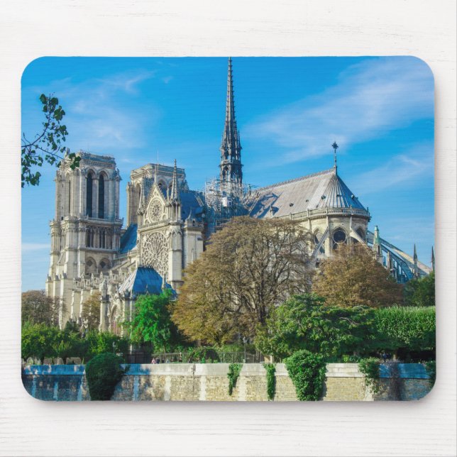 Notre Dame de Paris in France Mouse Mat (Front)