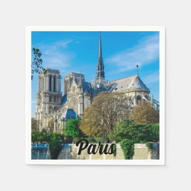 Notre Dame de Paris in France Napkin (Front)