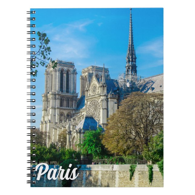 Notre Dame de Paris in France Notebook (Front)