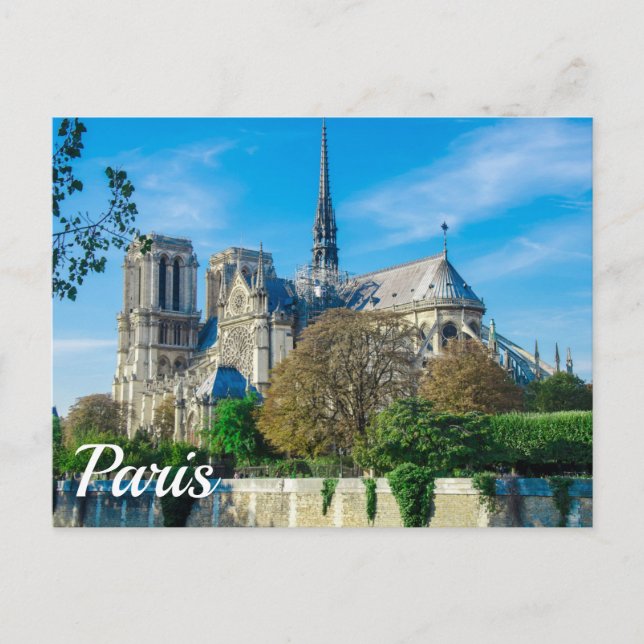 Notre Dame de Paris in France Postcard (Front)