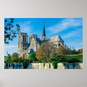 Notre Dame de Paris in France Poster