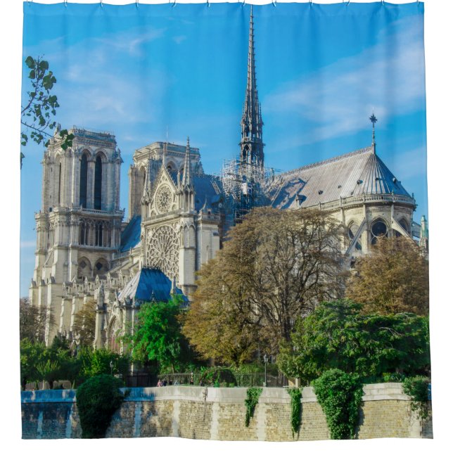 Notre Dame de Paris in France Shower Curtain (Front)