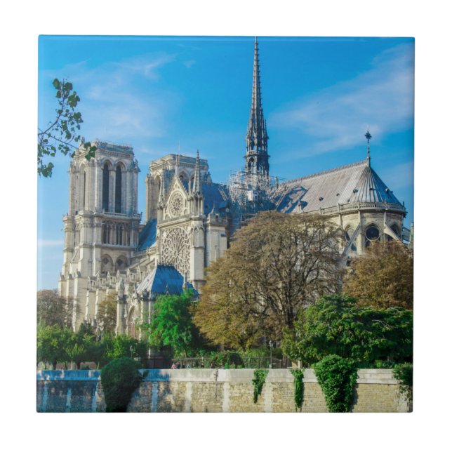 Notre Dame de Paris in France Tile (Front)