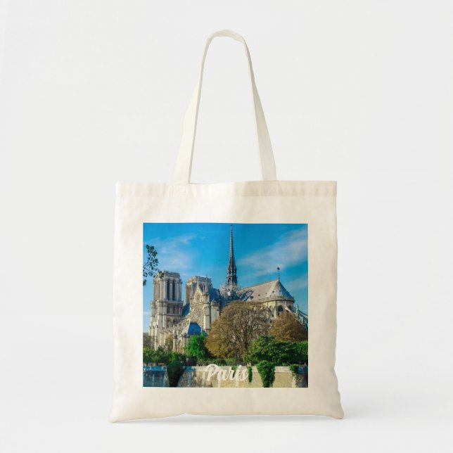 Notre Dame de Paris in France Tote Bag (Front)