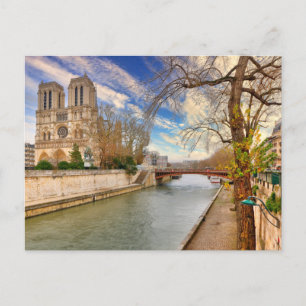 Notre-Dame de Paris medieval Cathedral in France Postcard