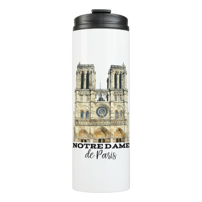 Notre-Dame de Paris Souvenir France Cathedral Thermal Tumbler (Front)