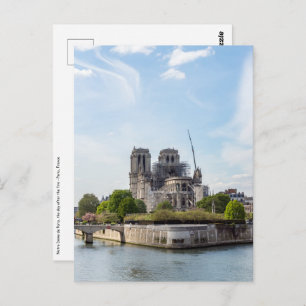 Notre Dame de Paris, the day after 2019 fire Postcard