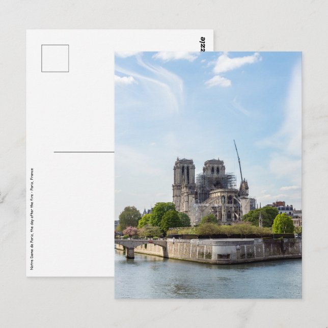 Notre Dame de Paris, the day after 2019 fire Postcard (Front/Back)