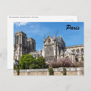 Notre Dame de Paris, the day after 2019 fire Postcard