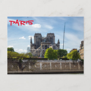Notre Dame de Paris, the day after 2019 fire Postcard