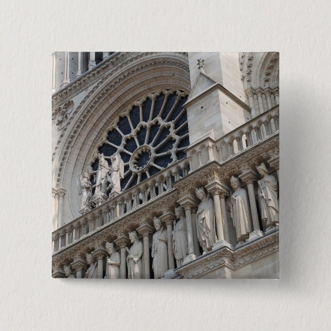 Notre Dame detail 15 Cm Square Badge (Front)