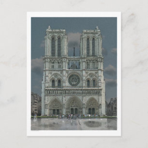 Notre Dame Facade post card