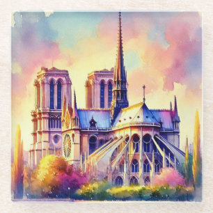 Notre-Dame fire Glass Coaster