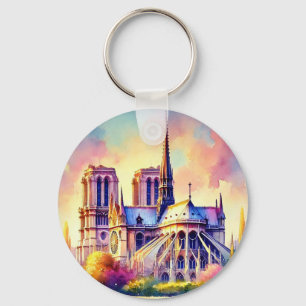 Notre-Dame fire Key Ring