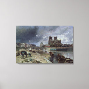 Notre-Dame from the Quai de la Tournelle, 1852 Canvas Print