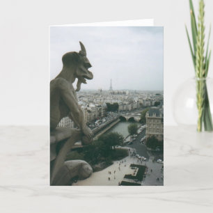 Notre Dame gargoyle Card