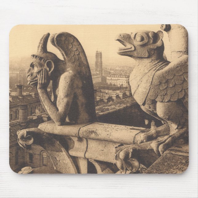 Notre Dame Gargoyle Mouse Mat (Front)