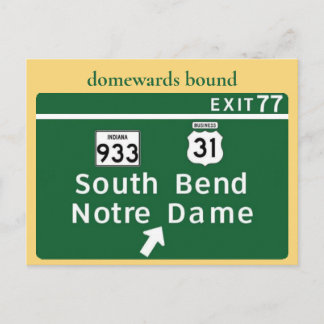Notre Dame Highway Exit Postcard