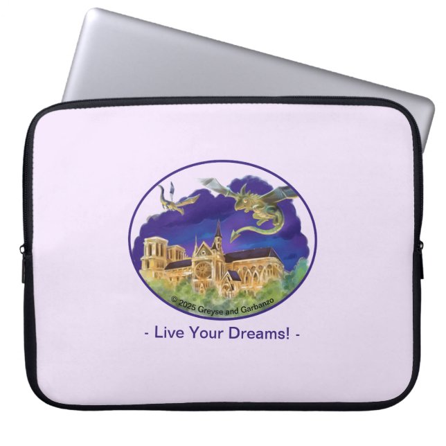 Notre Dame Laptop Sleeve - Dreams (Various Sizes) (Front)