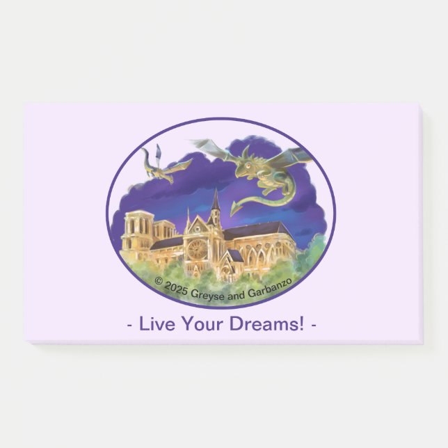 Notre Dame Notes 10" x 6" - Dreams (Front)