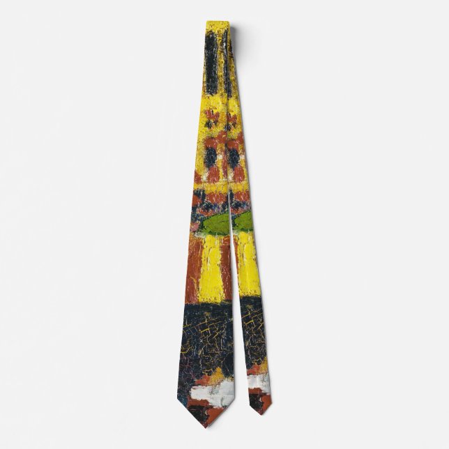 Notre Dame painting by Henry Lyman Sayen Tie (Front)
