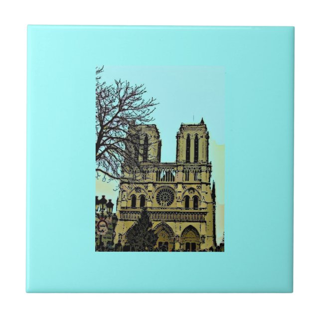 Notre Dame Painting Tile (Front)