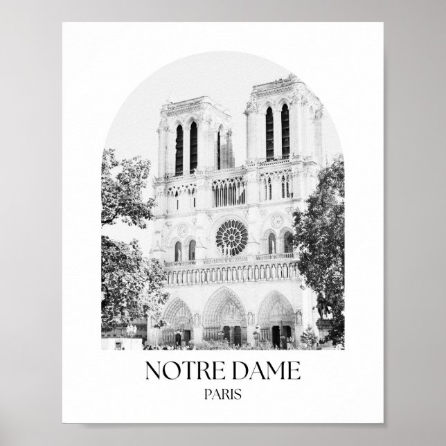 Notre Dame Paris Arch Photo Print (Front)