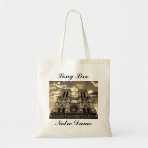 Notre Dame Paris France Cathedral Long Live Tote Bag