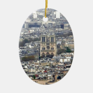 Notre Dame Paris France Ceramic Tree Decoration