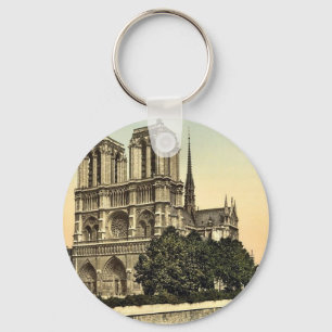 Notre Dame, Paris, France classic Photochrom Key Ring