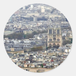 Notre Dame Paris France Classic Round Sticker