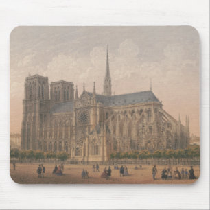 Notre Dame, Paris Lithograph by Charles Rivière Mouse Mat