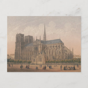 Notre Dame, Paris Lithograph by Charles Rivière Postcard