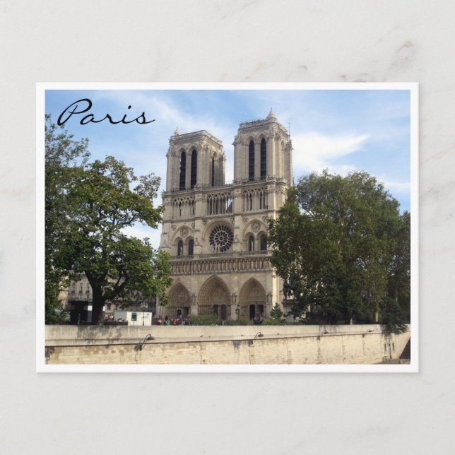 notre dame paris postcard (Front)