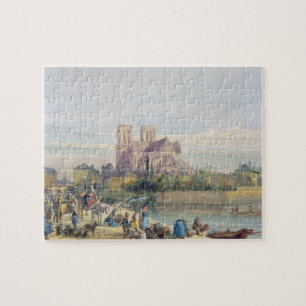 Notre Dame, Paris (w/c on paper) Jigsaw Puzzle