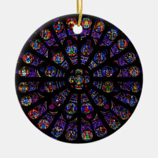 Notre Dame South Rose Window Ceramic Tree Decoration