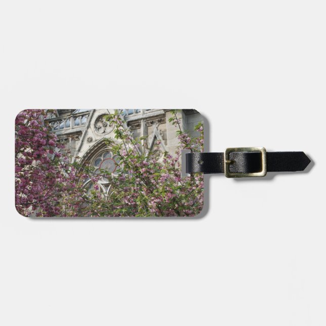 Notre Dame spring Luggage Tag (Front Horizontal)