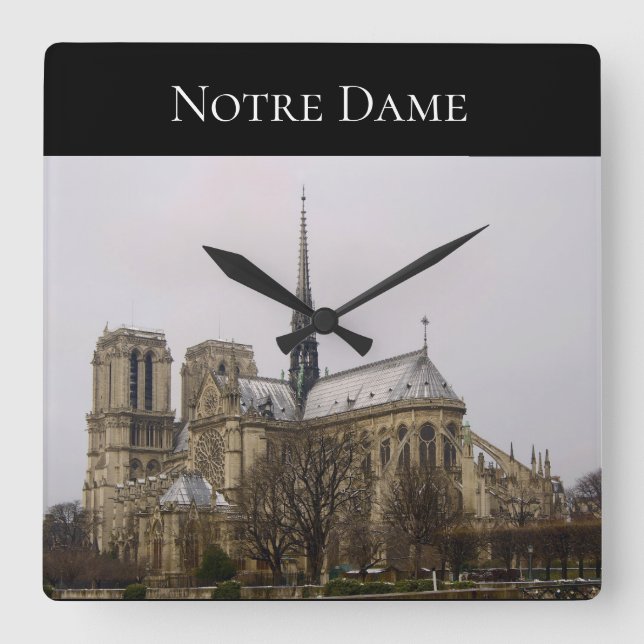 Notre Dame Square Wall Clock (Front)