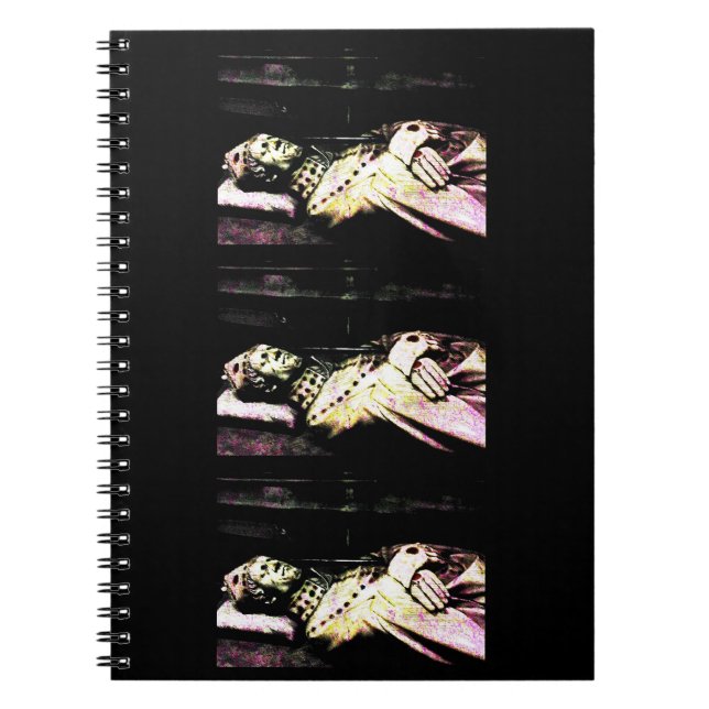 Notre Dame Statue Grunge Notebook (Front)