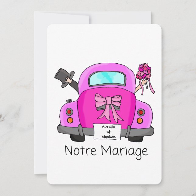 Notre Mariage - french wedding invitation (Front)