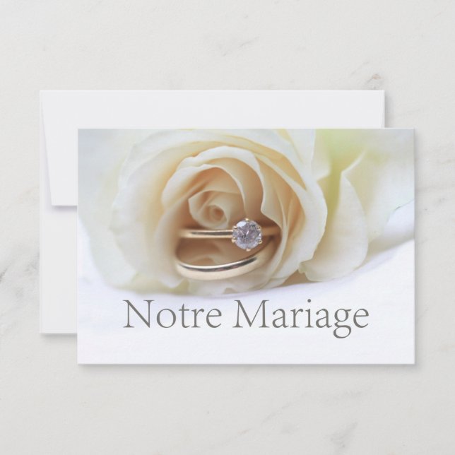 Notre Mariage - french wedding invitation (Front)