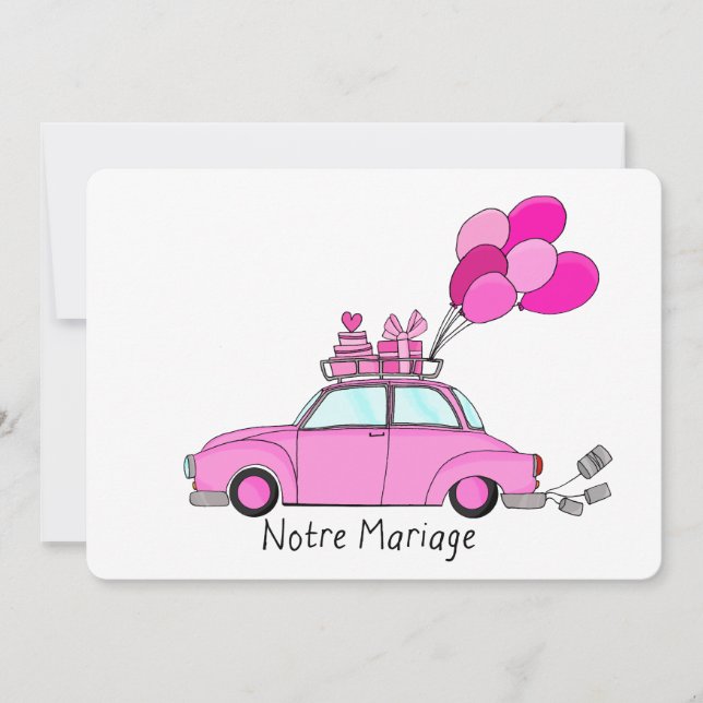 Notre Mariage - french wedding invitation (Front)