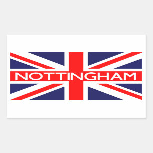 Nottingham : British Flag Rectangular Sticker