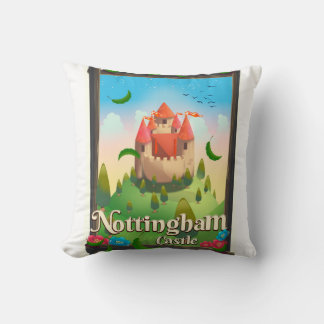 Nottingham castle travel poster cushion