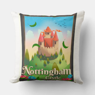 Nottingham castle travel poster cushion